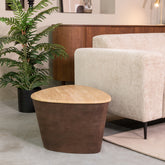 Salontafel Ravi - Espresso - Travertin - 70cm